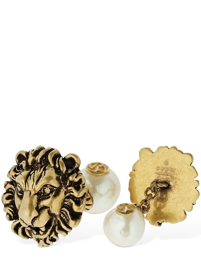 gucci lion cufflinks