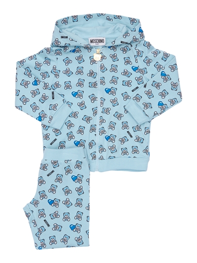 blue sweatpants and sweatshirt