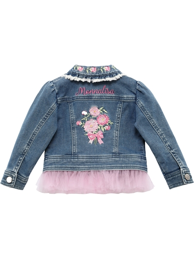 denim jacket with tulle