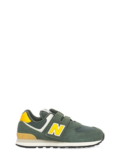 New Balance - 574 suede \u0026 mesh strap sneakers - Green | Luisaviaroma