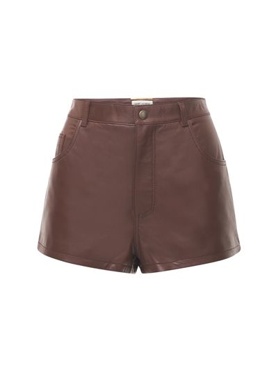 shorts pelle marrone