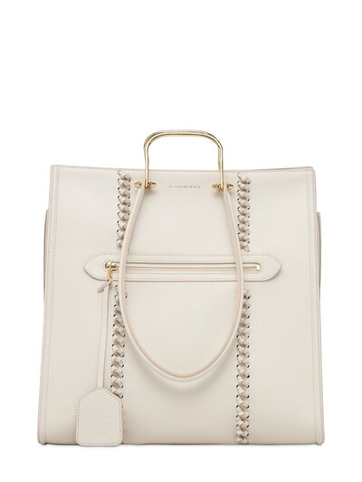 tall leather tote bag