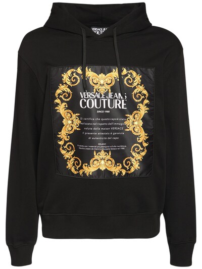 versace hoodie black and gold