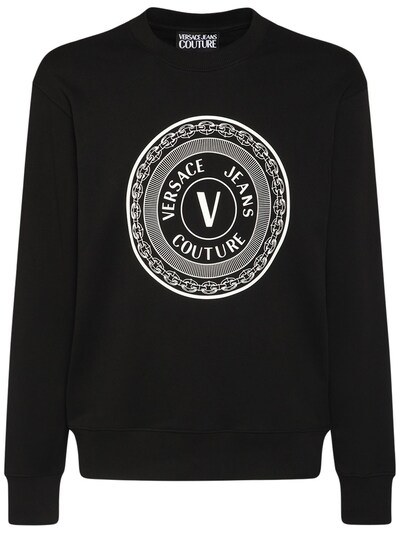 versace jeans crew neck sweatshirt black