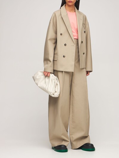 Bottega Veneta: The Pouch leather bag - Beige - women_1 | Luisa Via Roma