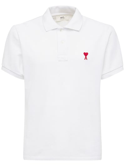 Logo Embroidery Cotton Piqué Polo Luisaviaroma Men Clothing T-shirts Polo Shirts 