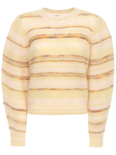Isabel Marant étoile - Eleonore mohair blend knit sweater - Yellow/White |  Luisaviaroma