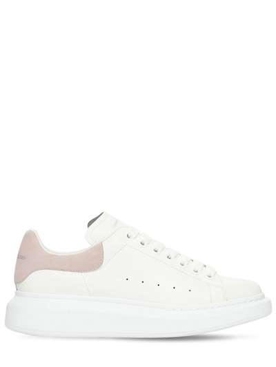 McQueen - leather & suede - White/Light Pink | Luisaviaroma