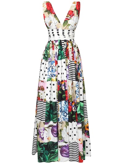 dolce and gabbana printed cotton dress