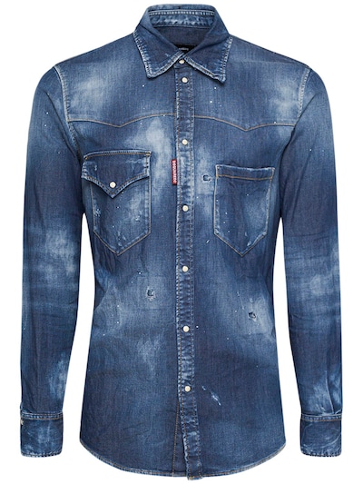 stretch denim shirt