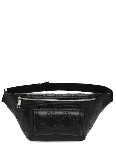 Gucci - Gg embossed leather belt bag - Black | Luisaviaroma