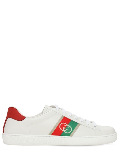 gucci new ace web sneakers