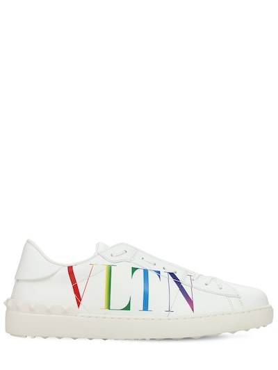 valentino garavani studded printed sneakers