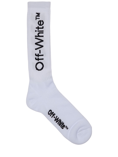 off white diagonal socks