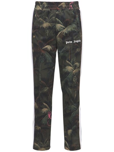 military print track pants