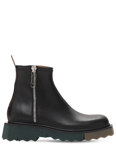 black boots white sole