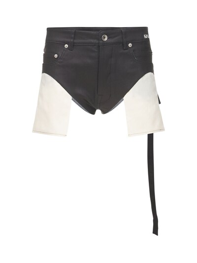 rick owens denim shorts