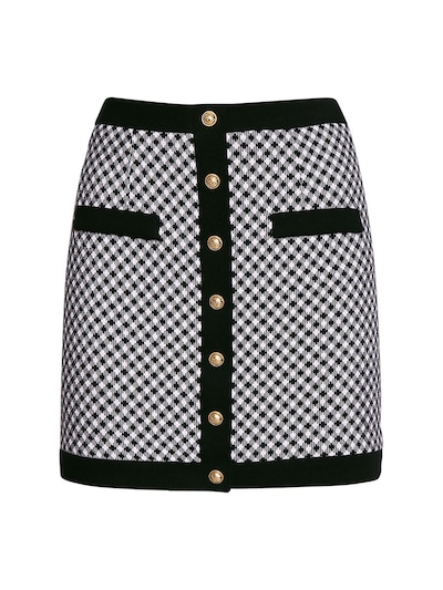 mini pencil skirt black and white