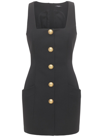 balmain button dress