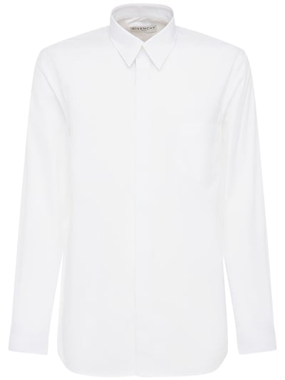 Givenchy - Logo cotton poplin shirt - White | Luisaviaroma