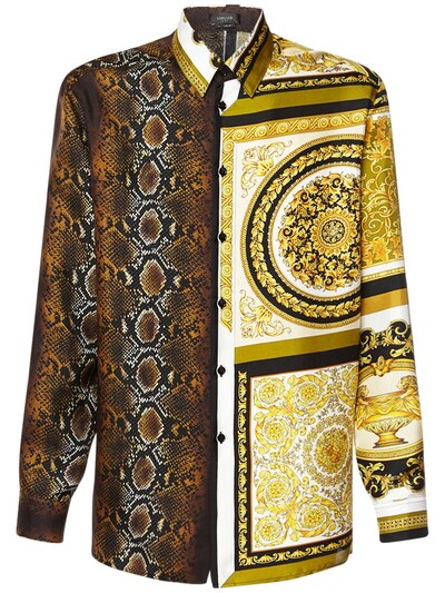 versace shirt gold