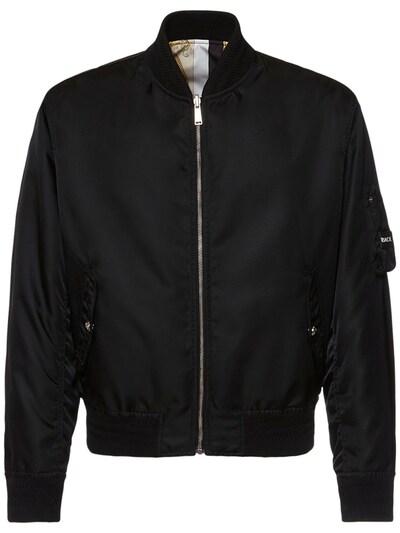 versace black bomber jacket