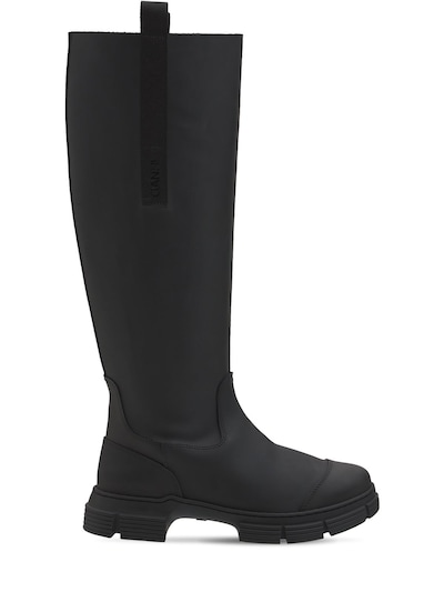 GANNI - 45mm tall rubber rain boots - | Luisaviaroma