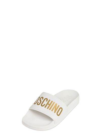 moschino slides gold