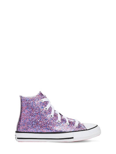 purple glitter converse