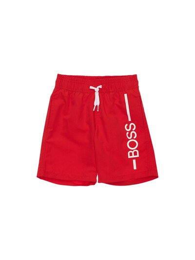 hugo boss swim shorts red