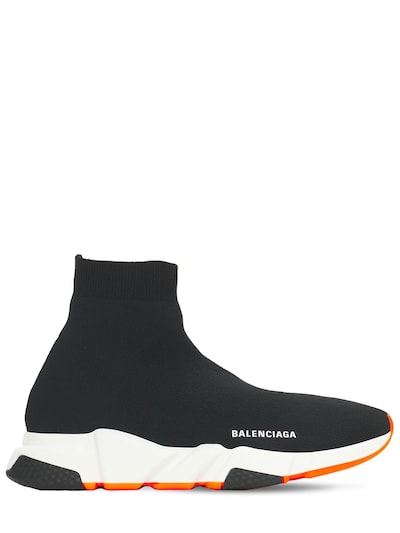 balenciaga shoes black and orange