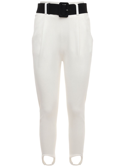 white stirrup pants