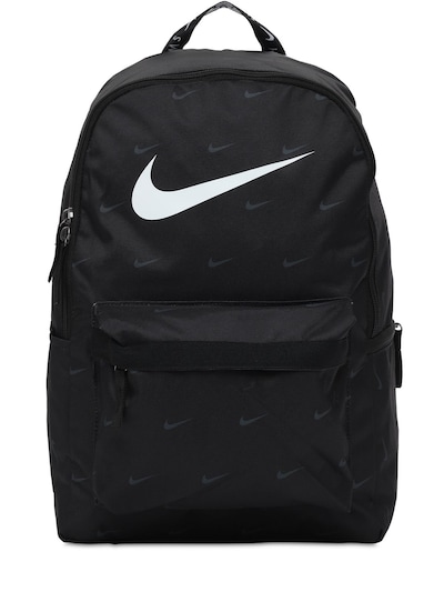 nike swoosh backpack in black