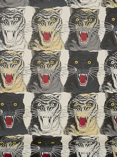 Gucci - Tiger face print wallpaper 