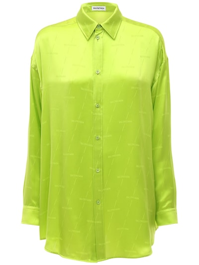 balenciaga green blouse