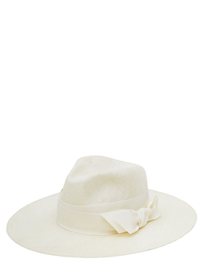 Ruslan Baginskiy - Bow straw fedora hat 