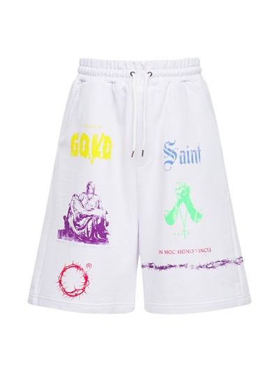 White Cotton Sweat Shorts Flash Sales 