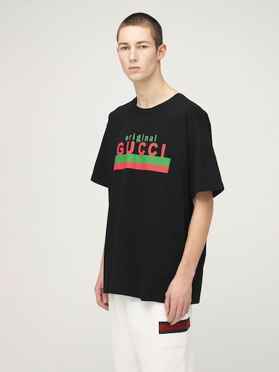 Gucci original print cotton t-shirt - Gucci - Men | Luisaviaroma