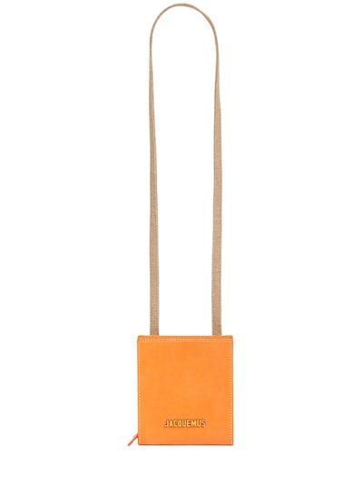 orange leather crossbody bag