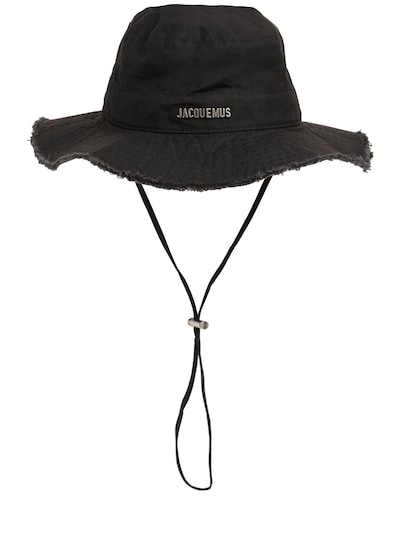Jacquemus - Le bob artichaut canvas bucket hat - Black | Luisaviaroma