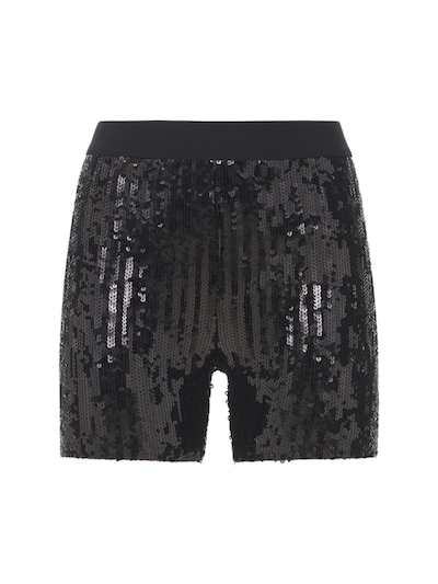 black glitter shorts