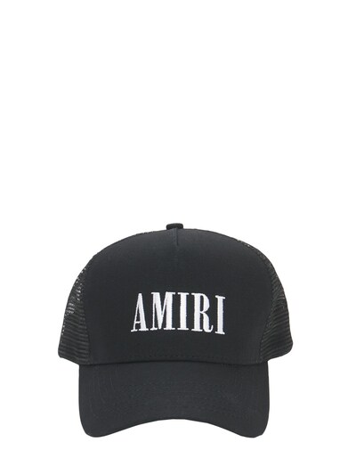 Amiri - Core logo cotton canvas trucker cap - Black/White | Luisaviaroma