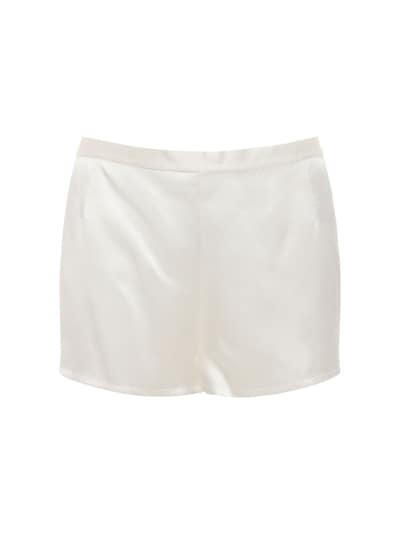 La Perla - Silk satin shorts - Ivory | Luisaviaroma