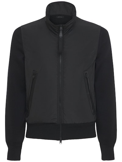 Tom Ford - Wool & nylon blouson jacket - Black | Luisaviaroma