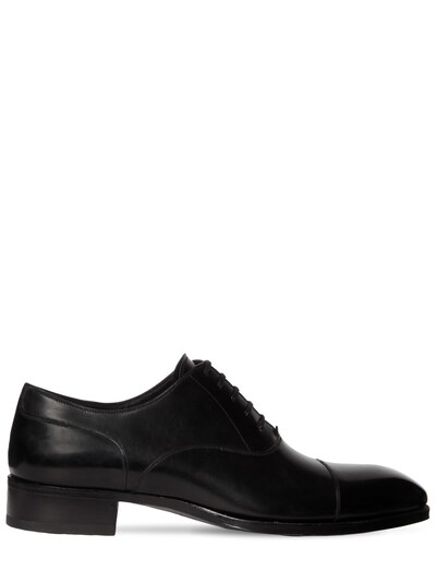 Tom Ford - 27mm elkan smooth leather lace-up shoes - Black | Luisaviaroma