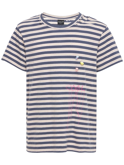 Cool Tm - Striped vintage distressed t 