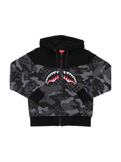 Embroidered cotton sweatshirt hoodie 