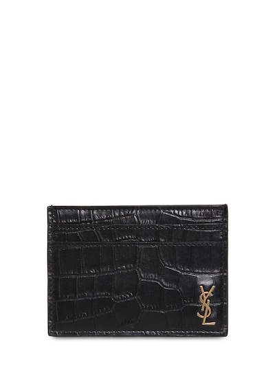 ysl card holder croc