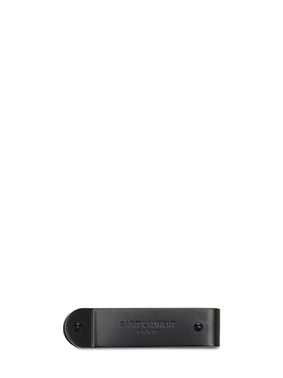 Saint Laurent - logo-engraved Metal Money Clip - Mens - Black