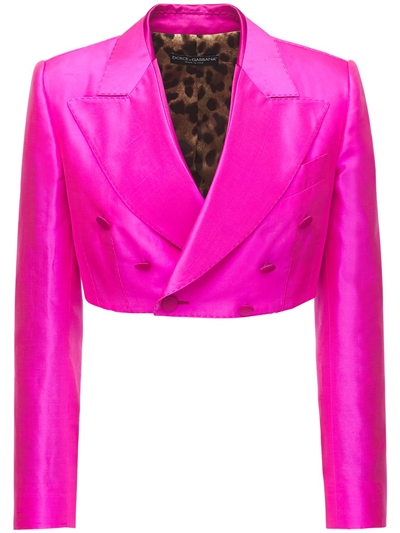 fuchsia cropped jacket
